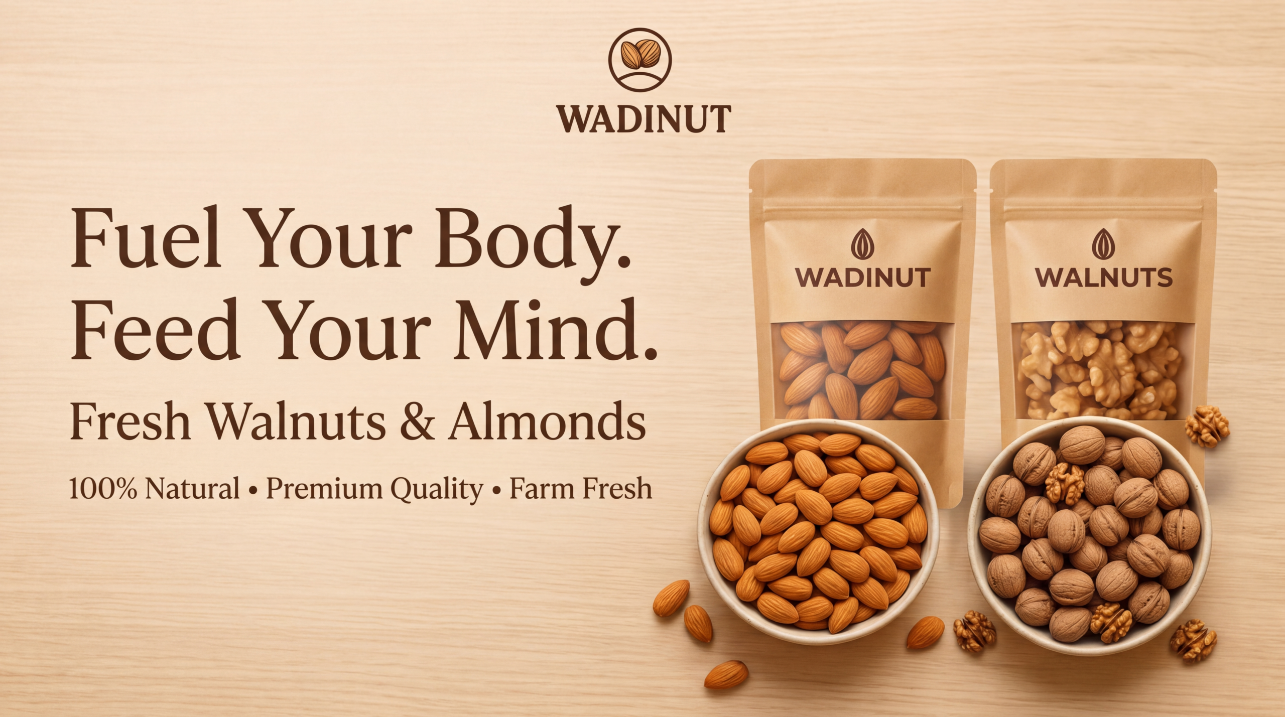 Waadi Nut almond and walnut banner